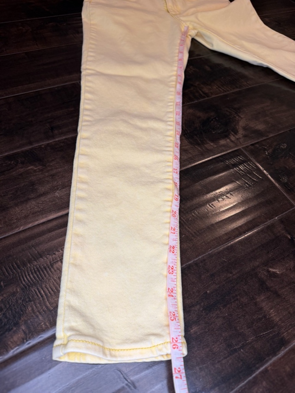 Levi's 721 High Rise Skinny Jeans Size 27 Pale Yellow Acid Wash Stretch Denim - Picture 5 of 9
